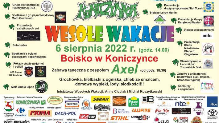 Program festynu Wesołe Wakacje w Koniczynce